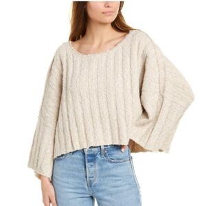 FREE PEOPLE LOOSE CROP SWEATER, SIZE M